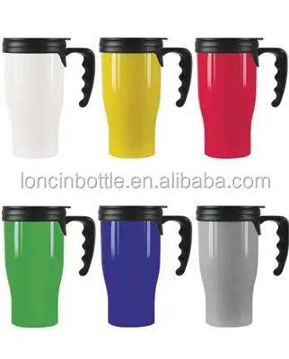 400 ml double walled plastic thermal mug ,16oz Stainless Steel InsulatedTravel Tumbler Coffee Thermos Mug Tea Cup