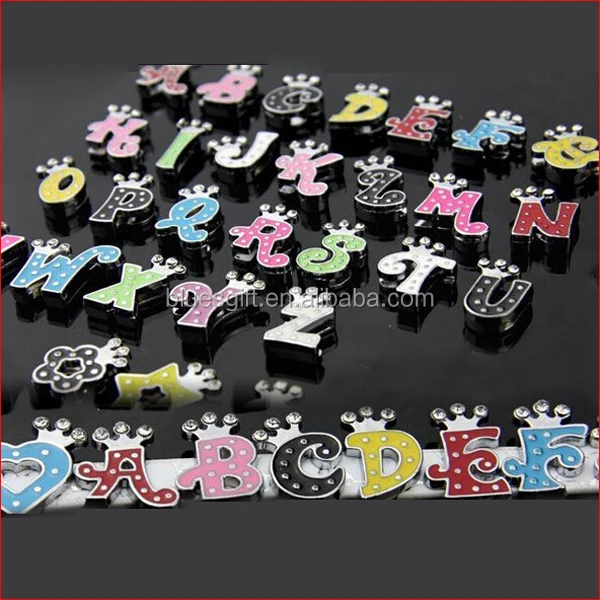 Blues fashion DIY jewelry wholesale zinc alloy custom DIY number slider charm for bracelet with crystal rhinestone