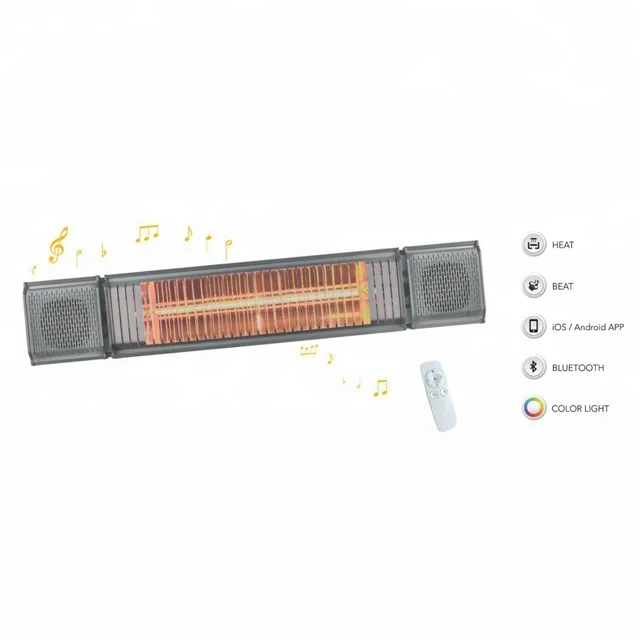 IP65 Weatherproof Outdoor Infrared Heater with Speakers