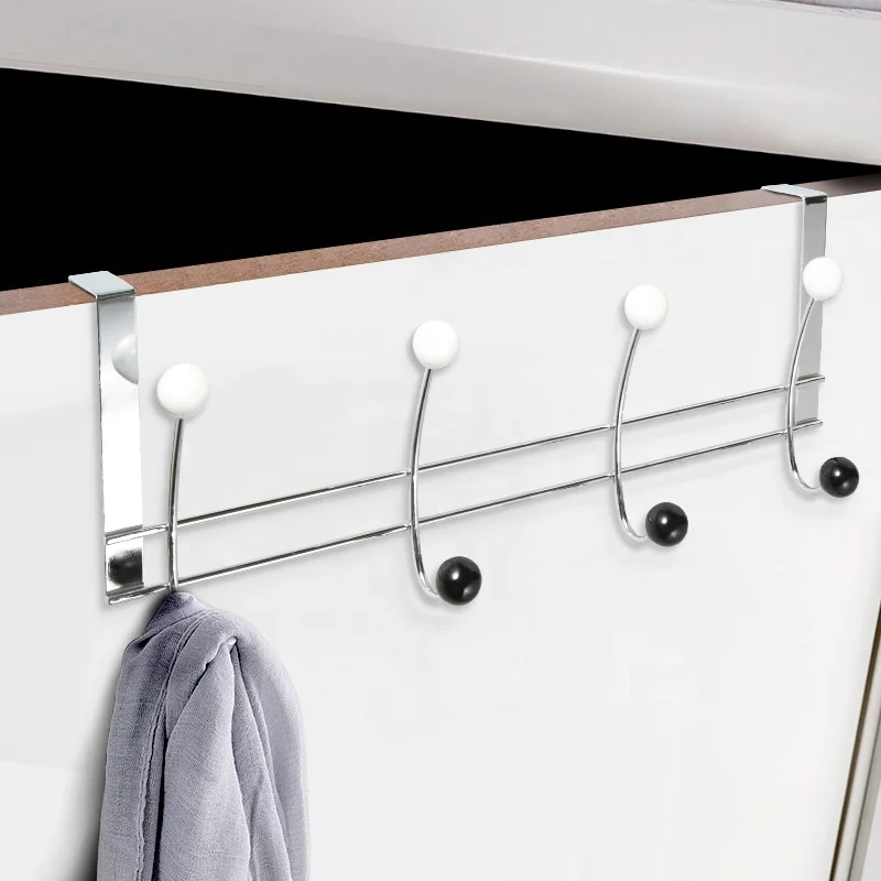 Over Door Chromed Hat hook Back Door J Hooks And Wall Mount Antique Clothes With Ceramic Ball Hangers Clothes Line Hanging
