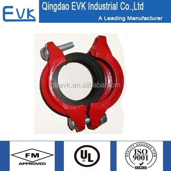 6 inch Grooved Rigid Pipe Clamps Ductile Iron Pipe Coupling