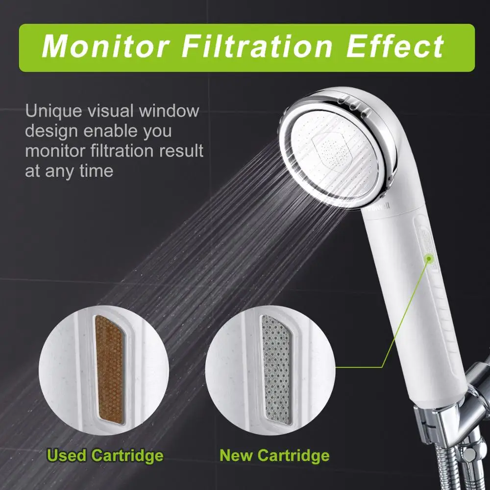 
Shower filter hard water - Water filtration system, shower Hand Held Shower Head L750, remove 99% chlorine and other impurities 
