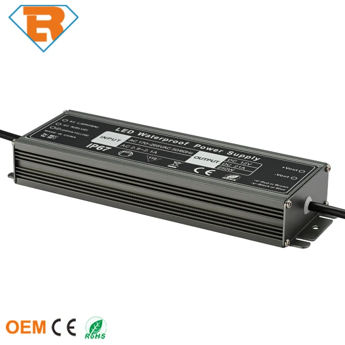 200W Waterproof IP67 Ultra-thin Constant Current LED Power Supply Driver