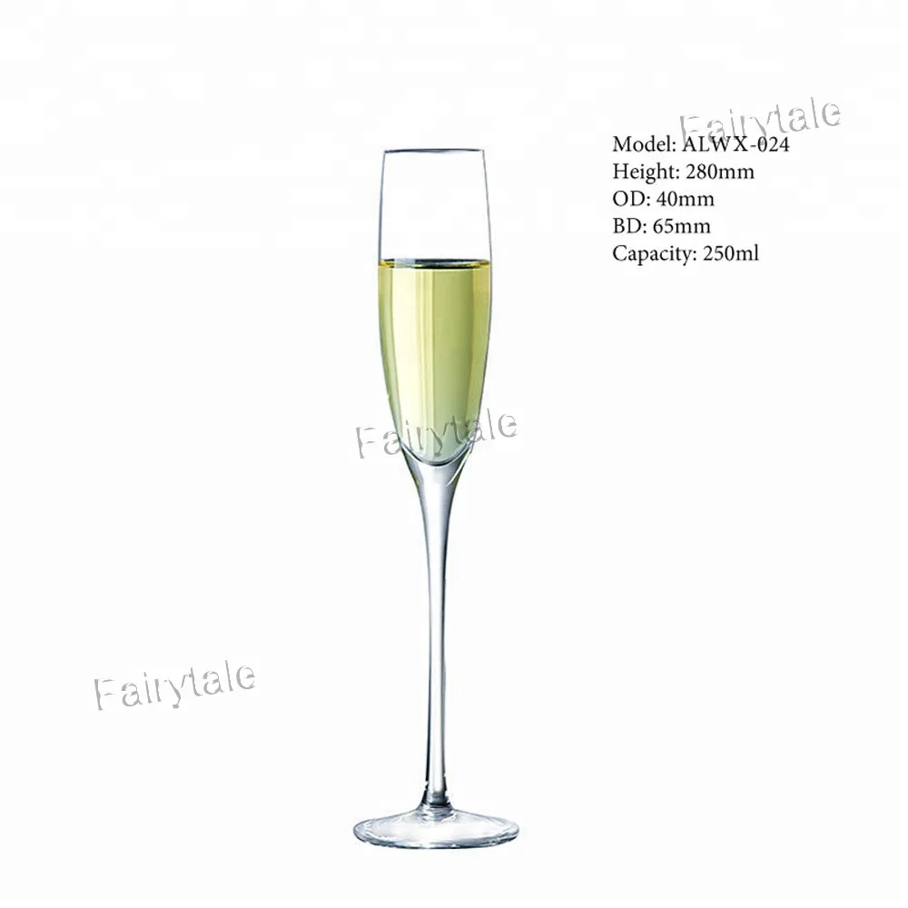 
Party Anniversary Drinking Glassware Decorative Stem Flute Clear Champagne Glasses 