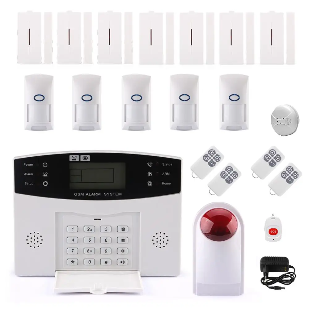 
wireless GSM sms security alarm system anti theft device with intelligent voice 