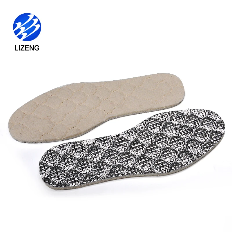 MOQ 2 Pair Aluminum Foil Keep Warm Thermal Insole For Winter Snow Boots