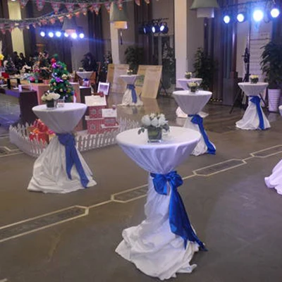 2019 new 2.6ft plastic folding bar table with table cover for event/party/wedding/gathering