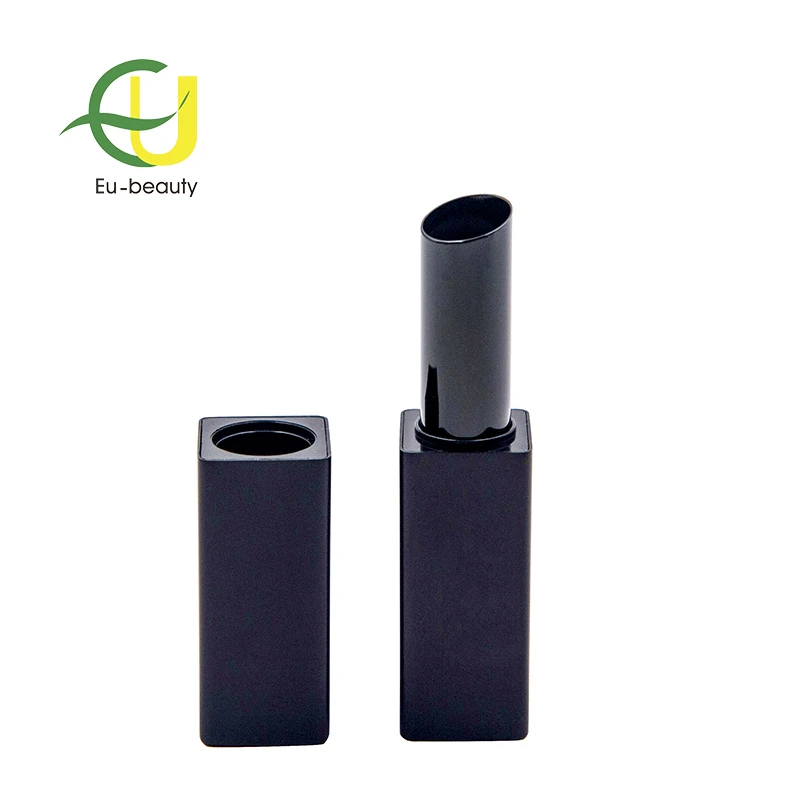 
High-grade black square magnet metal lipstick tube 