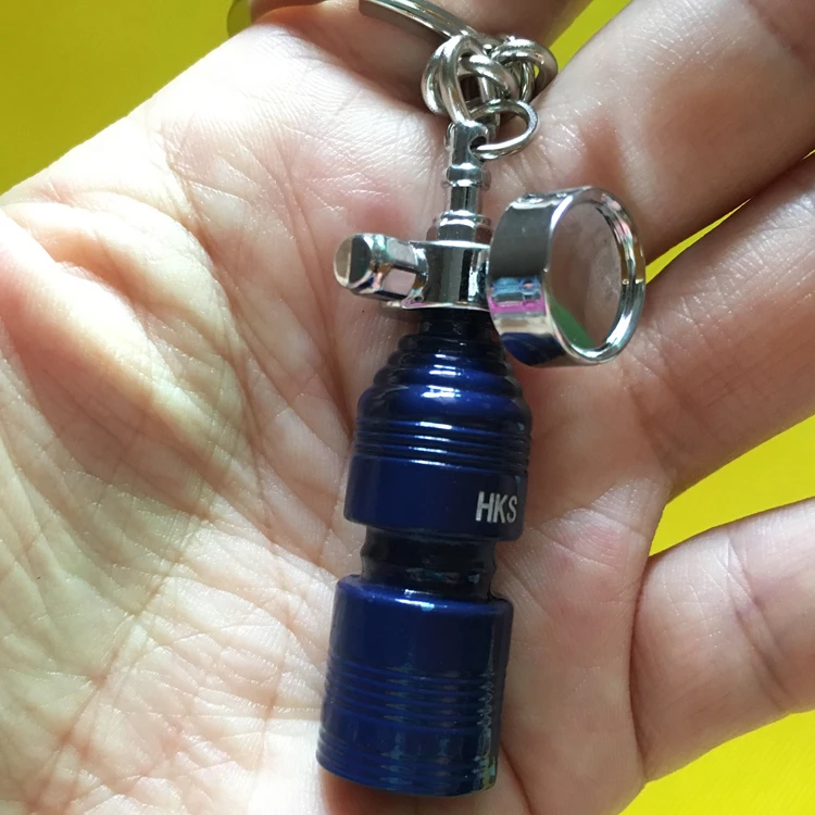 2020 year Anodised NOS Turbo Keychain Mini Nitrous Oxide Bottle Keyring Key Chain Ring Keyfob