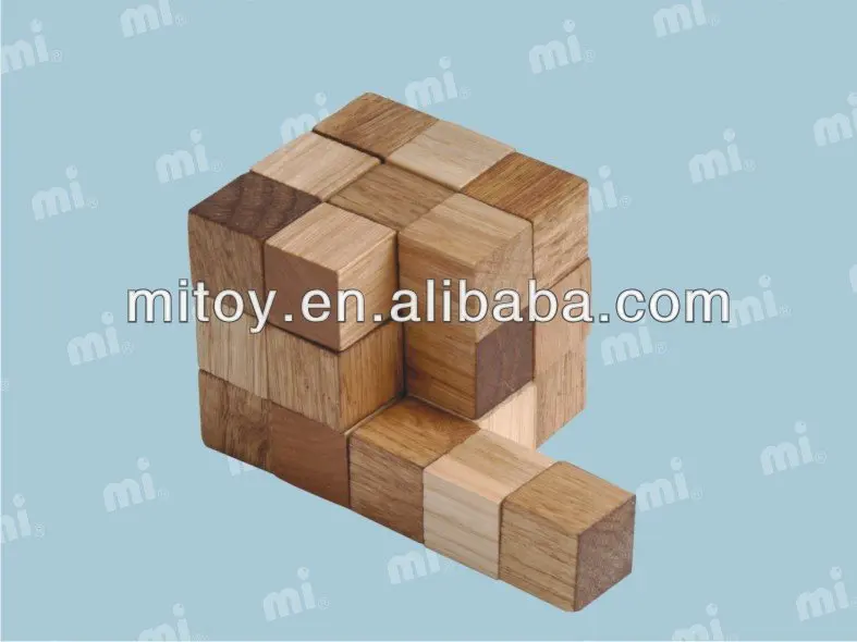 Интеллект 3D логические деревянные головоломки вынуть мяч забавные куб игра iq игрушка-головоломка для детей 2 вида цветов змея кубический блоки способный преодолевать Броды взрослых