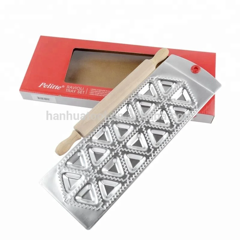 18 Holes Aluminum Samosa Mold Pasta Cutter for Ravioli Maker