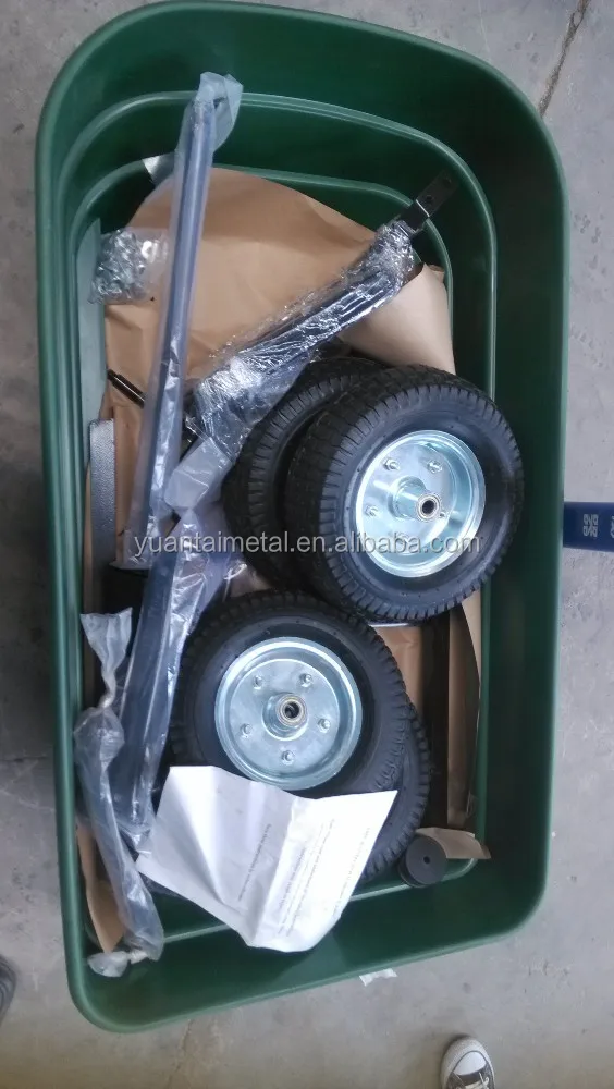 Plastic tray four-wheel garden wagon cart trolley TC2135