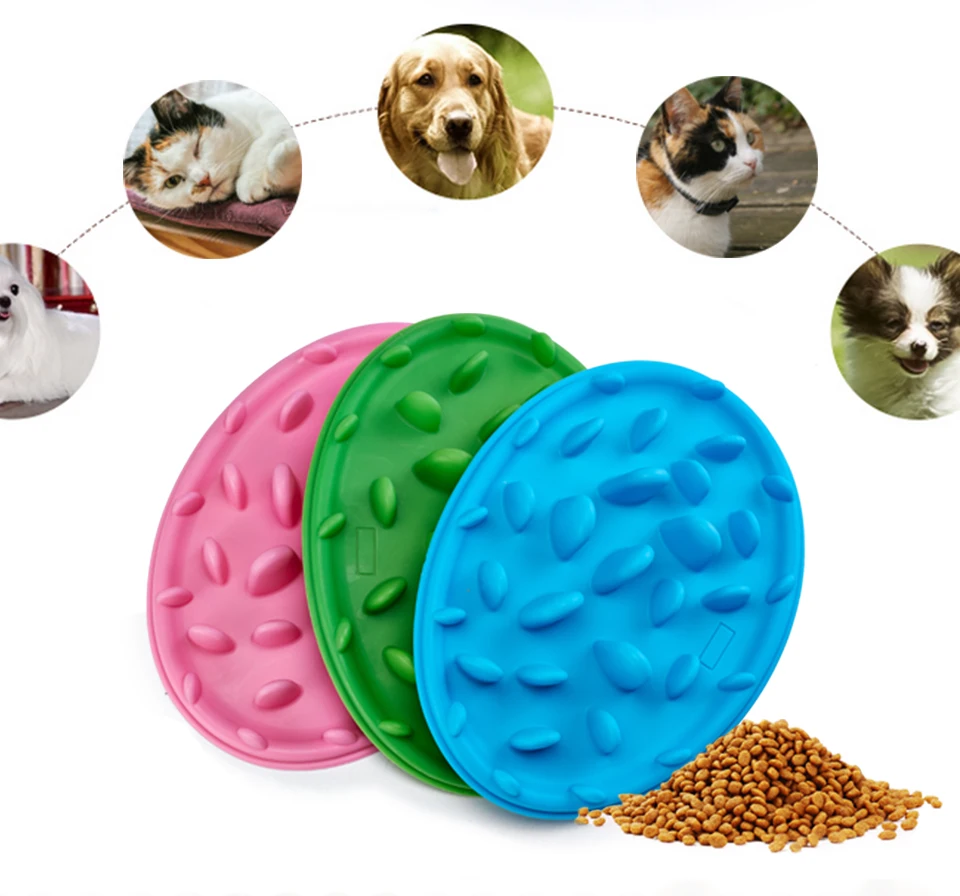 Portable Silicone Slow Feeder Dog Bowl Lick Pad Reduce Weight Anti Choke Interactive Feeding Bowl for Small Medium Dogs and Cats