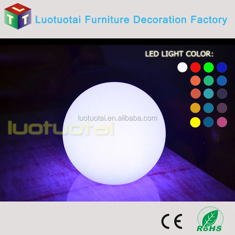 
30cm Waterproof cordless rechargeable Li battery operated PE swimming Pool Floating LED Ball Lighting 