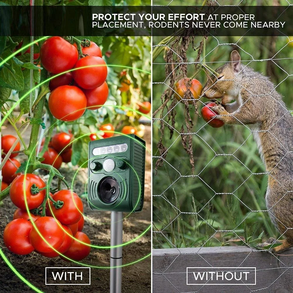 GH191B  Cat Deer Repellent Solar Powered  Ultrasonic Pest Repeller Animal Repeller Outdoor