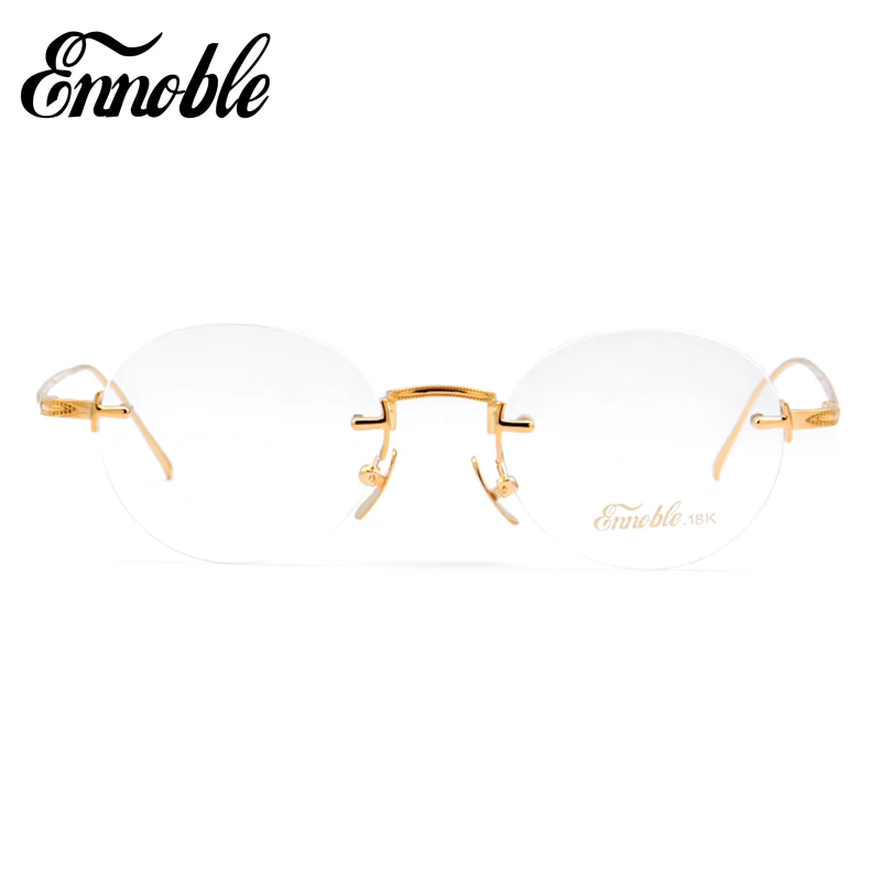 Custom 18K Gold Round Glasses Frame Unisex Business Casual Eyewear Frames EH009