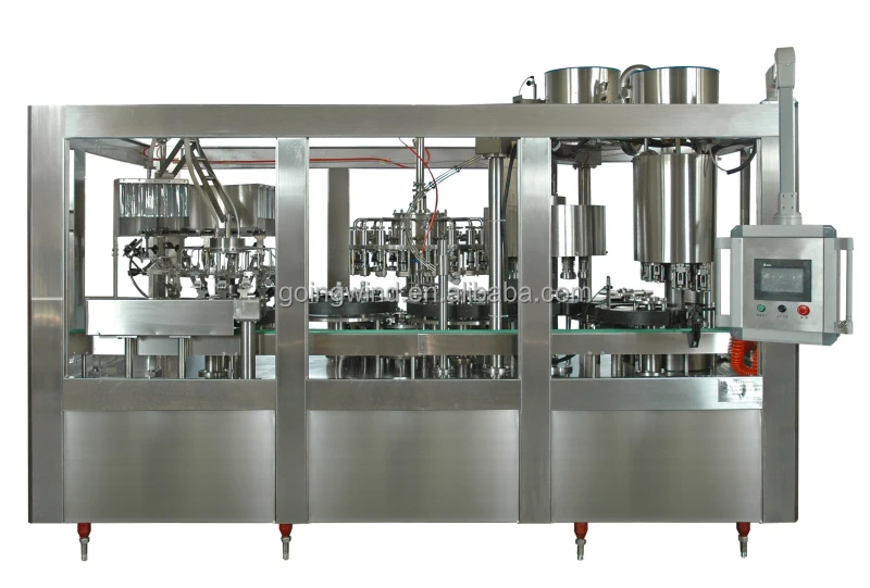 High speed full automatic 3-in-1 mineral water filling	machine auto evian water 3 in 1 bottling plant line cheap price for sale