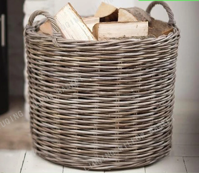 Лучшие продажи дешевые плетеные корзины для дров корзина для хранения дров