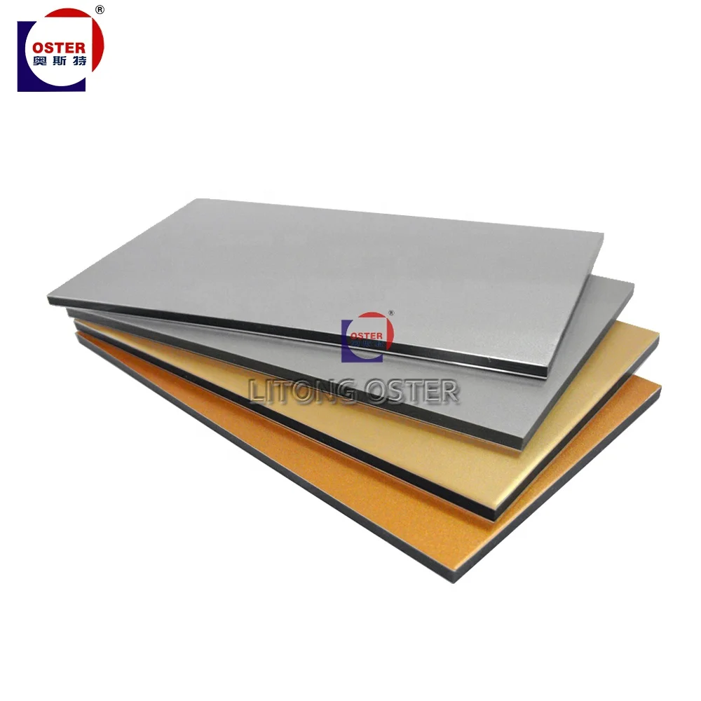 Facade Cladding ACP ACM Sheet Aluminum Composite Panels 2mm 3mm 4mm Alu Skin 0.21mm 0.30mm 0.5mm