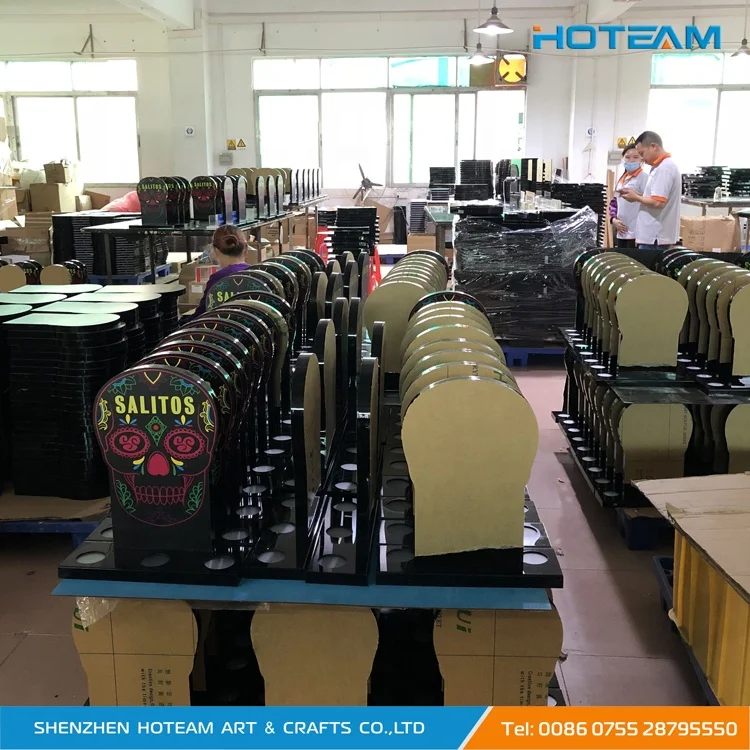 SALITOS Acrylic 3 Bottles Glorifier Light Bar Countertop Display Mancave Stand