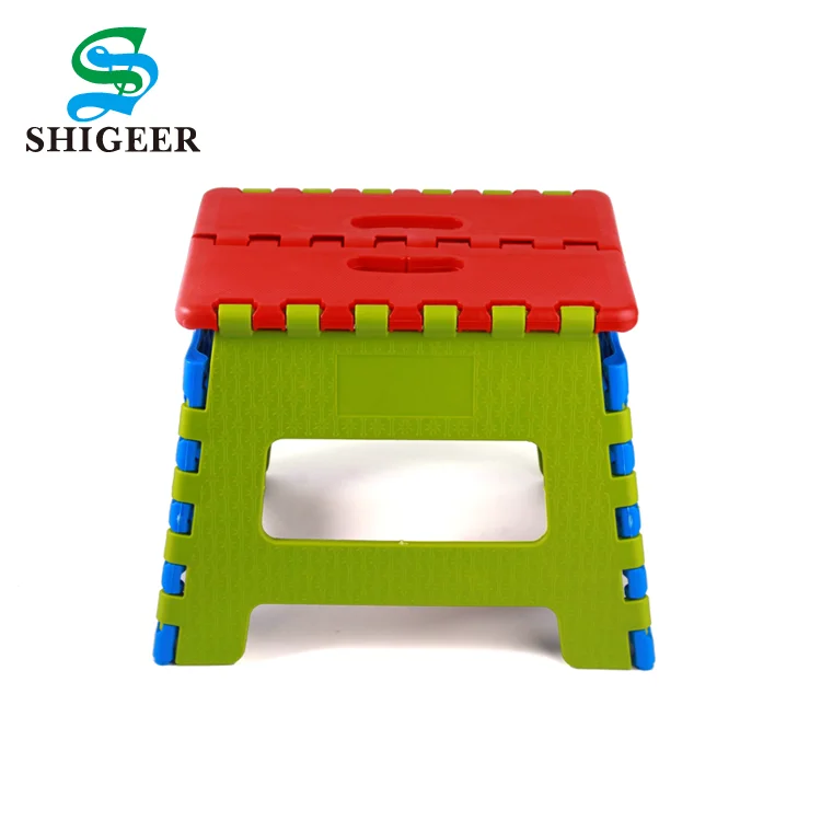 High Quality Customized New Style Portable Colourful Plastic Folding Stool