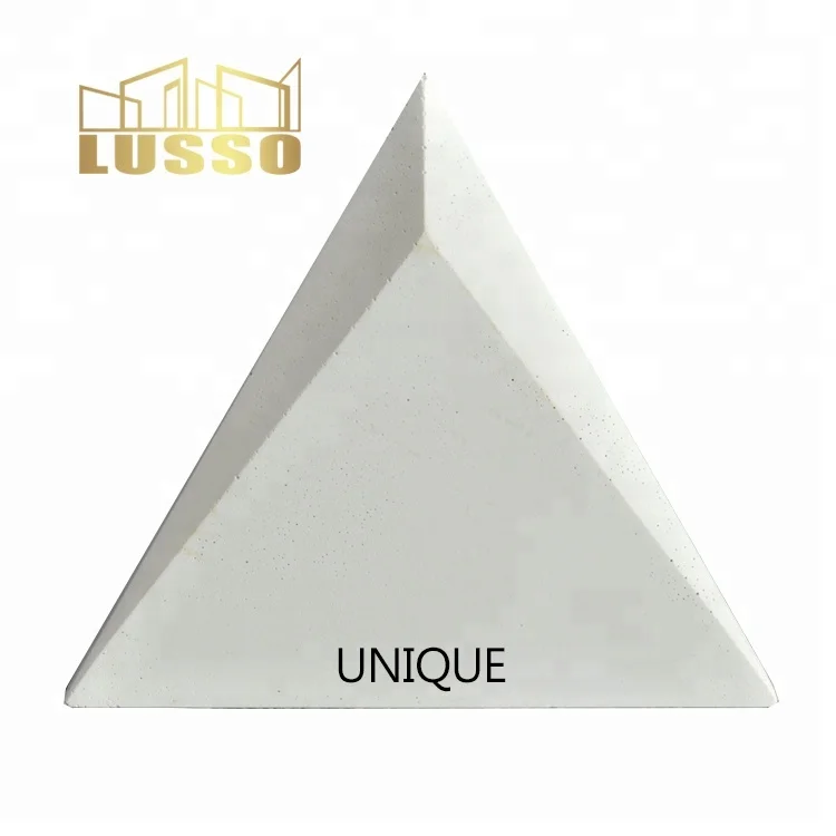 LUSSO Ceramic japan design hand make tile 150x130mm unique triangle 2 white concrete wall tile for art