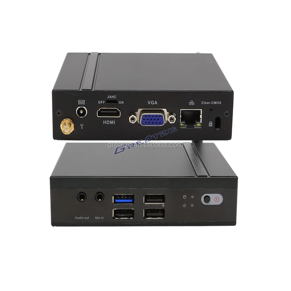 ZC-G2807 Barebone Media Player N2807,Intel HD Graphics Mini PC Media Player With USB 3.0