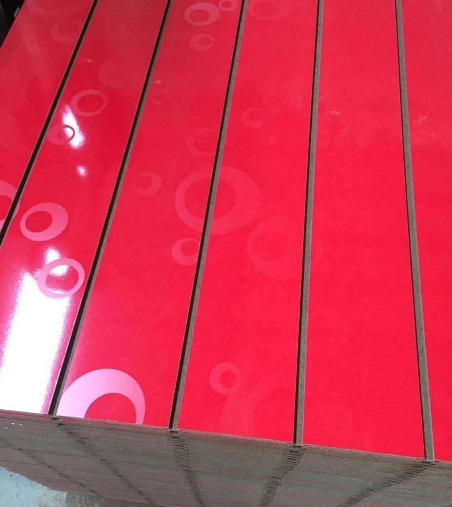 
High quality melamine MDF slotted wall panel 