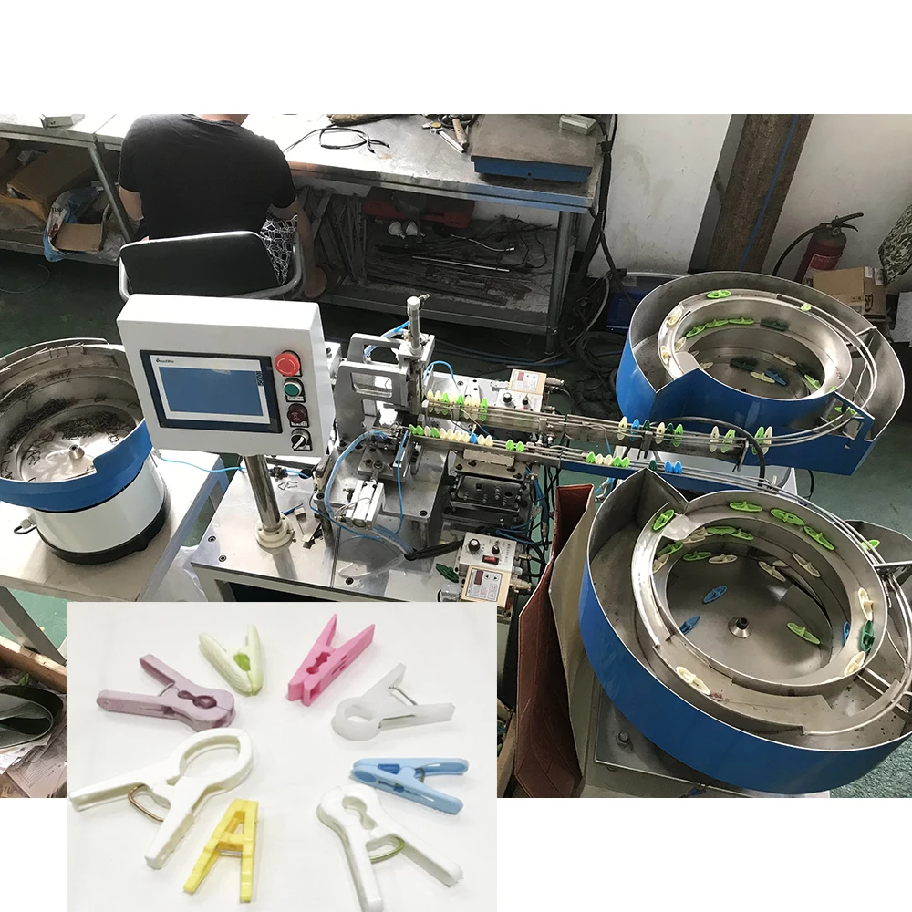 
Clothes Clamp cloth clip pin assembly making producing machine 
