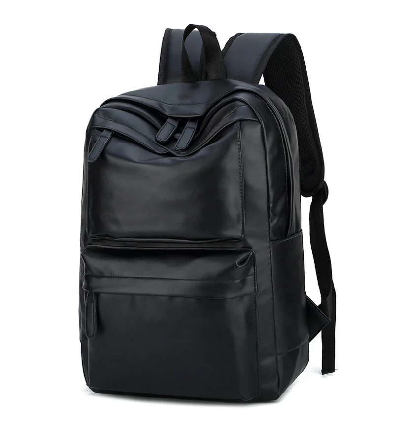 Многофункциональный корейский кожаный рюкзак на заказ, сумка для книг, водонепроницаемый рюкзак 2019, мужской черный кожаный рюкзак