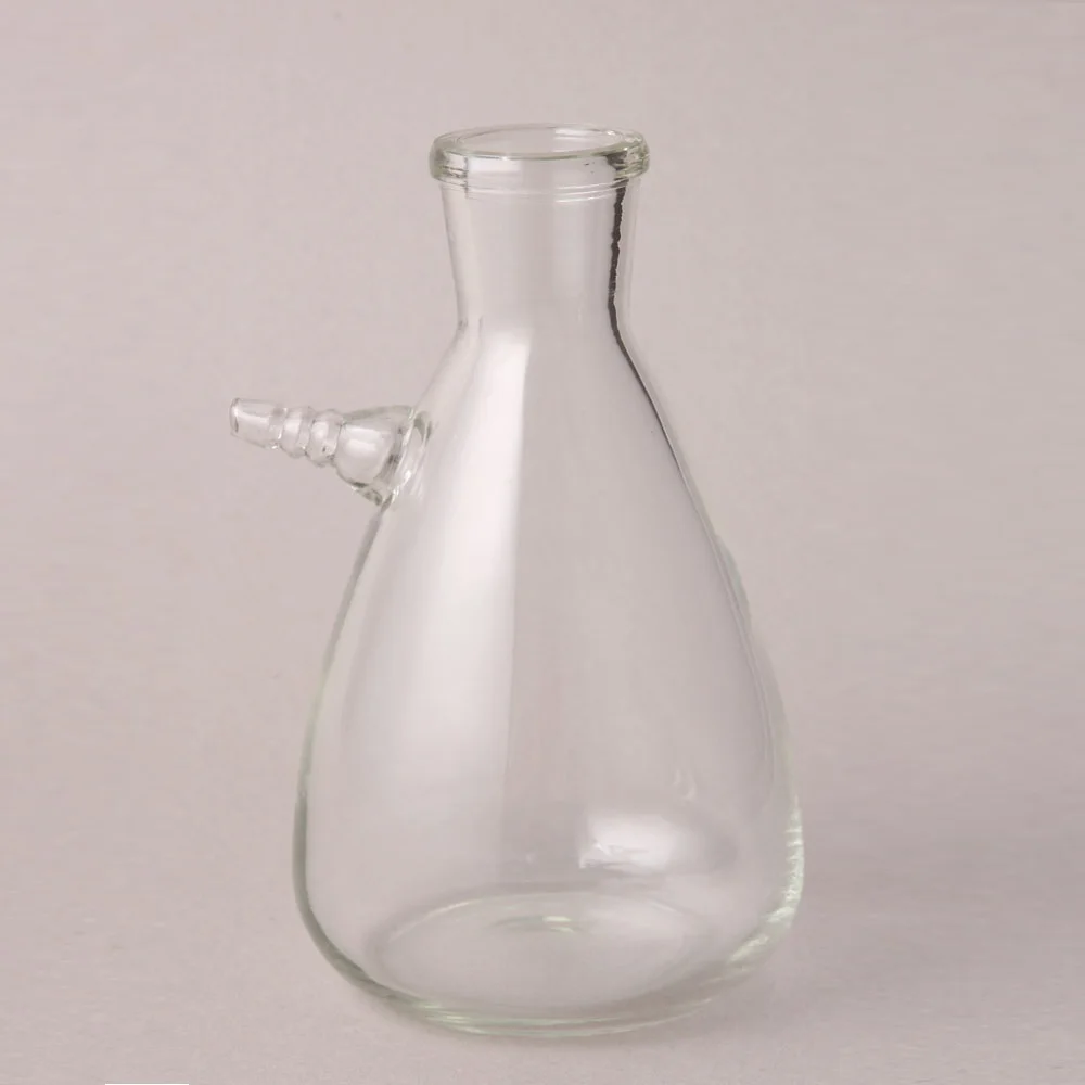HUAOU Laboratory Glassware Clear Glass upper Tubulature Filtering Flask