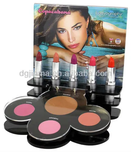 Wholesale L Shape Acrylic Eyeshadow Palette Display Stand Acrylic Eyeshadow Display For Counter