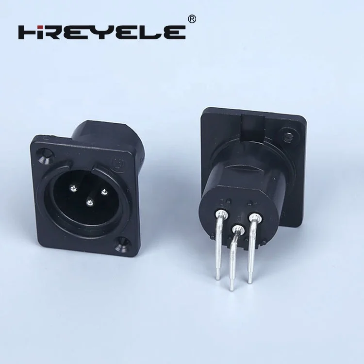  XLR 3 контактный разъем шасси панельный угловой шпильки для аудио микрофона