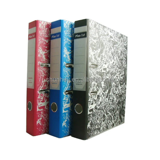 
FC size 2-Ring 2-Inch Premium FC Sized European Binder, Black/Red/Blue,Lever arch file 