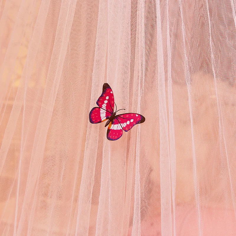 2019 Material Various Adult Luxury Foldable Diameter 1.2m Round Portable Lace Treated Polyester Decorate Hanging Mosquito Net