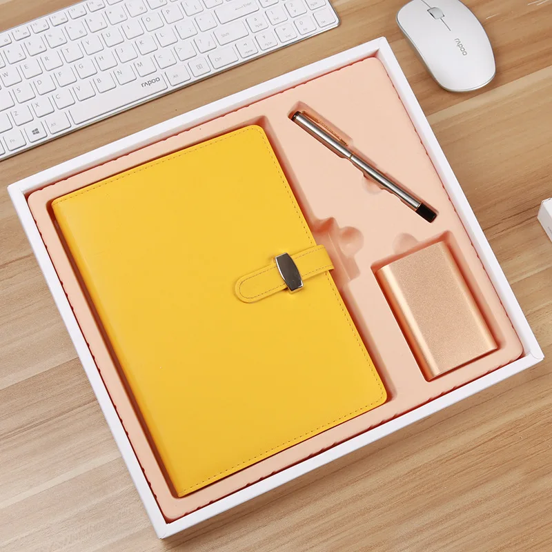 Business Corporate Gift Set Notebook Pen Power Bank Set Men Gift Set