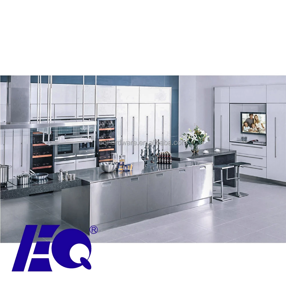 Wholesale Customized low MOQ Cabinet Project OEM Modular Stainless Steel 304 Kitchen for home