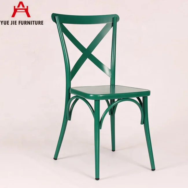 
Industrial Restaurant Dining Chair Metal X Back Chair 