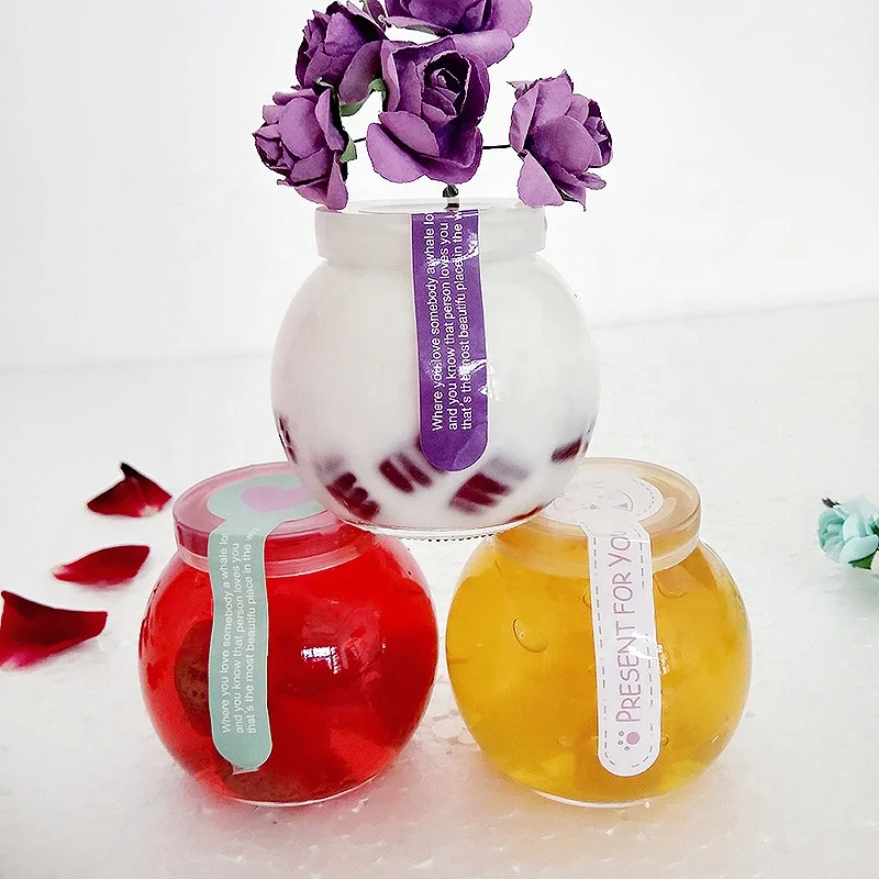 
High Quality 200ml Yogurt Pudding Clear Small Glass Bottle With Safe Plastic Cap 