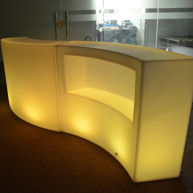 battery operated used illuminated glowing bar salon led furniture color changing