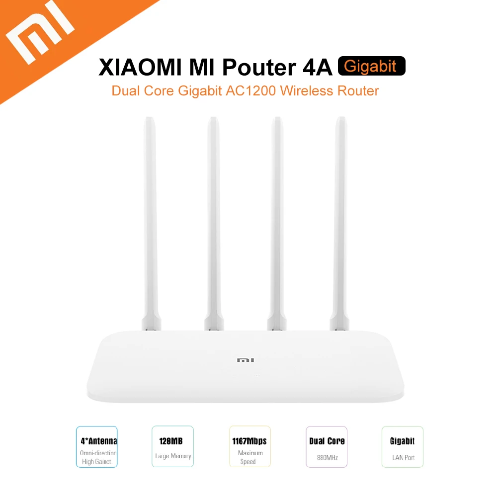Лучший оригинальный Wi-Fi роутер Xiaomi Mijia 4A 4G с антенной высоким коэффициентом усиления