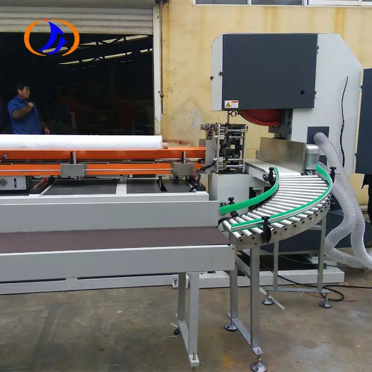 Automatic Toilet Towel Maxi Roll Bobbin Paper Band Saw Tissue Paper Cutting Machine