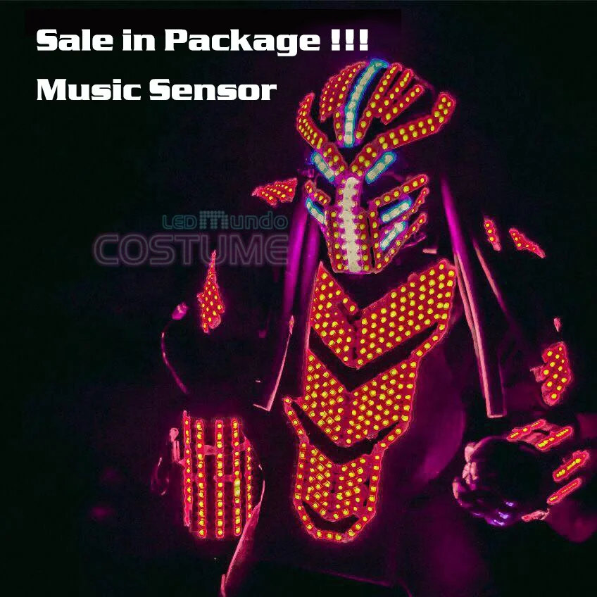 Free DHL Shipping Traje de Robot LED Stilts Walker LED Light Robot Costume Clothing event kryoman costume led disfraz de robot