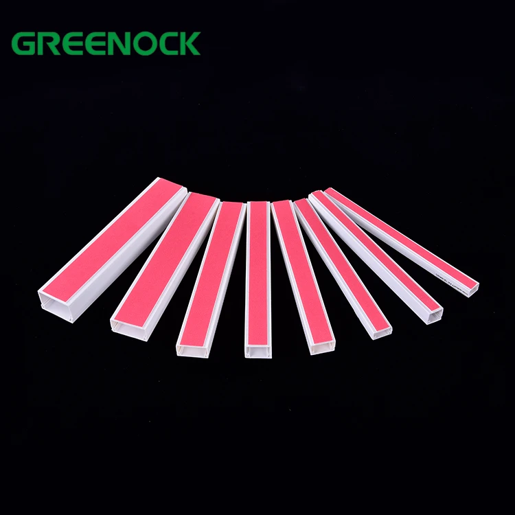 Wholesale 10X15 10X20 14X24 19X39 25X50 40X60 Plastic Wiring Duct Pvc Adhesive Cable Trunking Sticker/Canaletas De Pvc