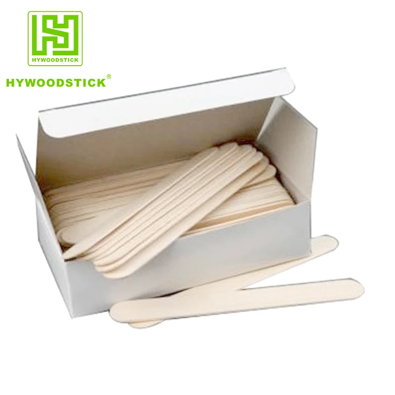 Disposable Wooden Tongue Depressor Waxing Spatulas Flat Wood Sticks For Beauty Care Biodegradable
