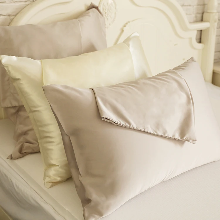 Custom White Mulberry Silk Kids Couple Plain Cushion Cover Modern Sofa Case Satin Throw Pillow Case