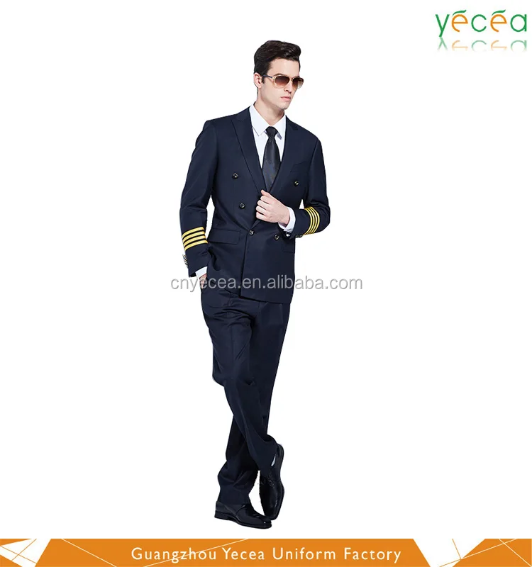 High quality custom fashionable airline pilot uniform for captain