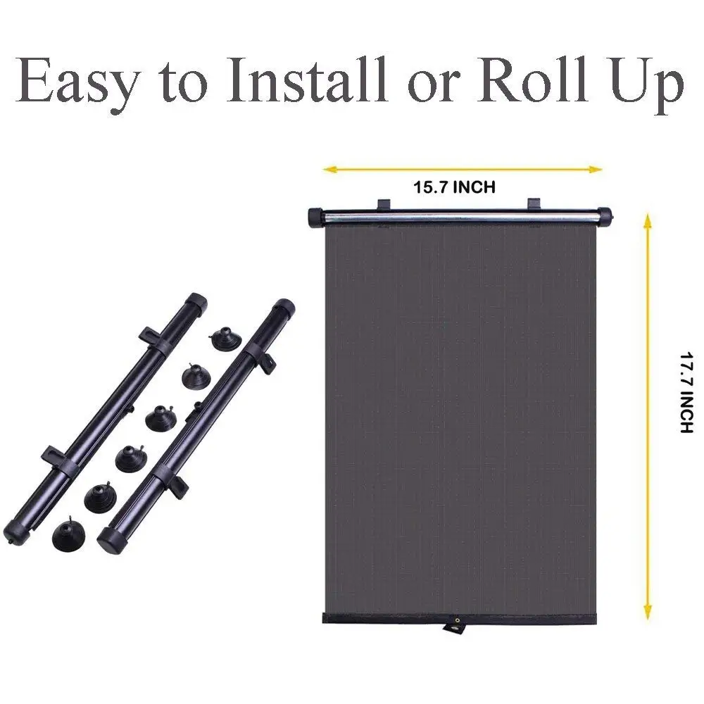 Hot Car Sun Shade for  Window, Car Window Shade Roller Sunshade/Protecto Universal Auto Windows Shades