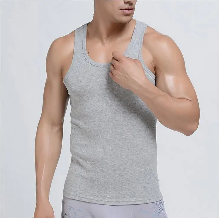summer china custom compression mens white wholesale 100% cotton long gym tank tops for men india blank tank top