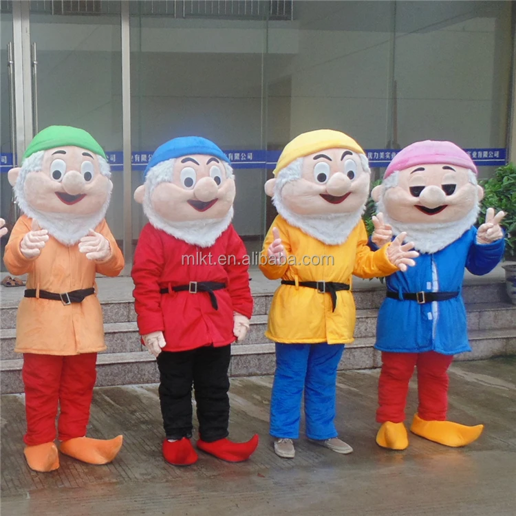 
Wholesale online classic cartoon character adult seven dwarfs mascot costume 